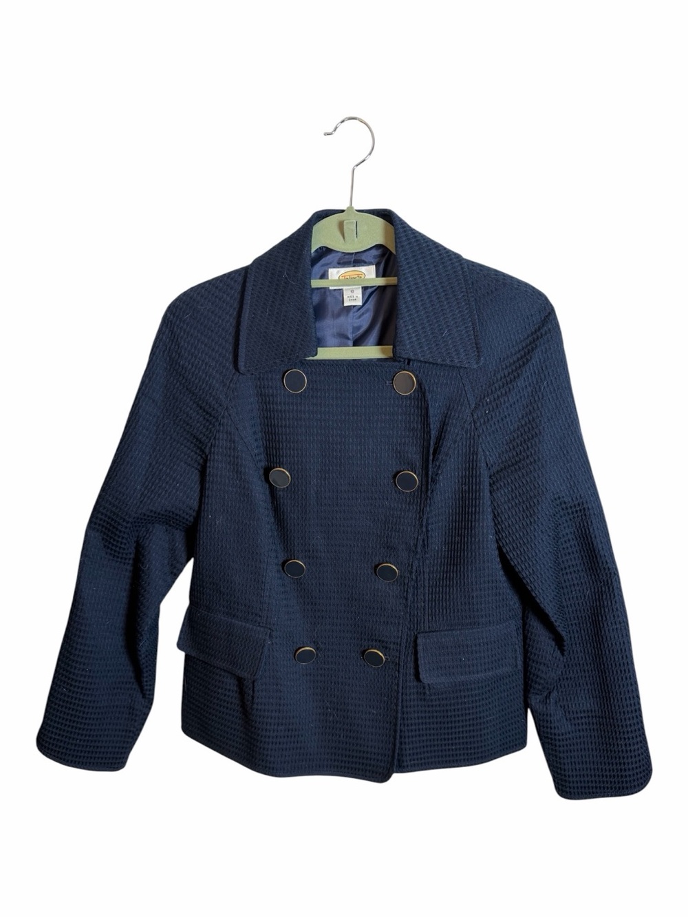 Talbots Women’s Blue Double-Breasted Lined Jacket/Blazer w/ Pockets Size 10